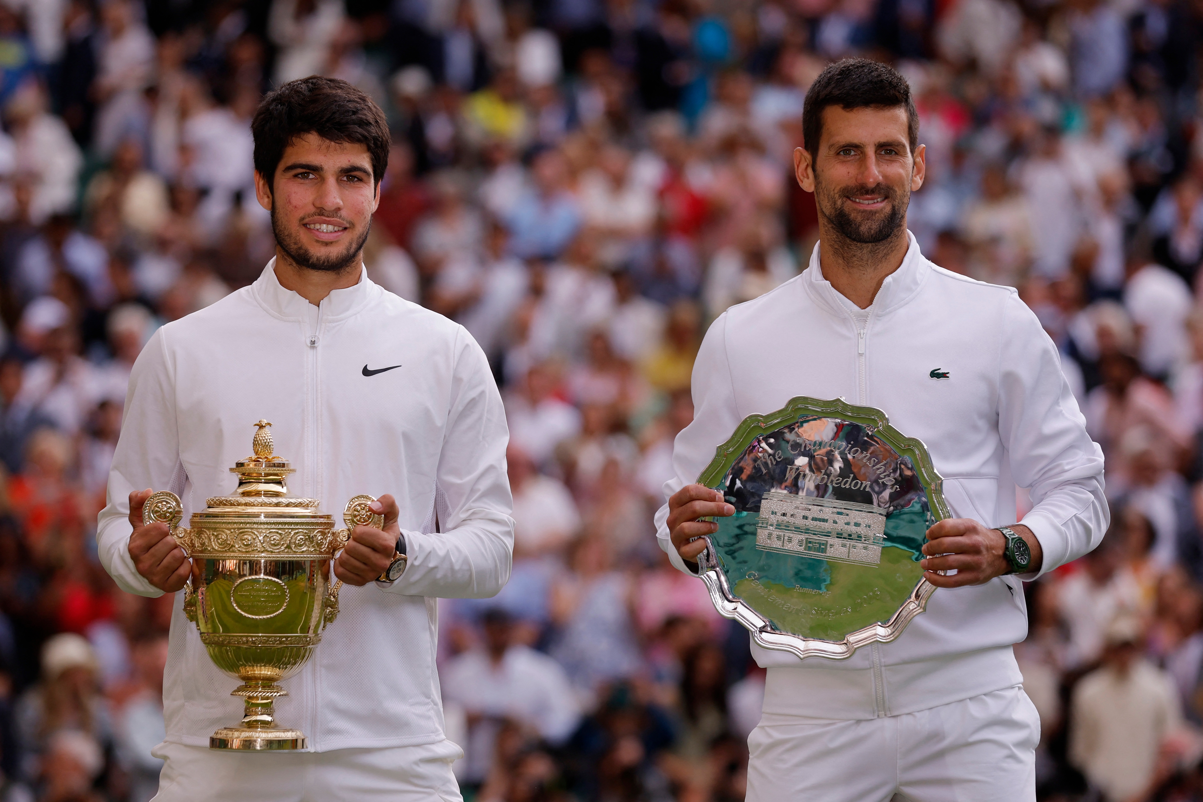 Carlos Alcaraz y Novak Djokovic